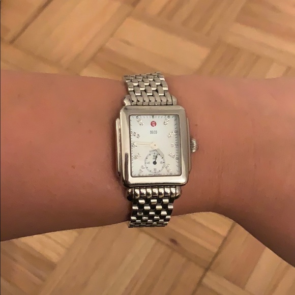MICHELE bracelet watch with diamond indices. main image 4